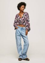 žene multi skraćeni pripijeni top s printom paisley Pepe Jeans JZ8H377 - Slika 2
