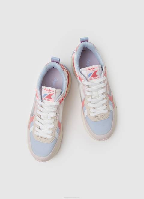 žene nježno ružičasta brit pro svijetle tenisice za trčanje Pepe Jeans JZ8H575 - Slika 3