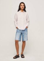 žene nježno ružičasta prugasta majica regularnog kroja Pepe Jeans JZ8H332 - Slika 2