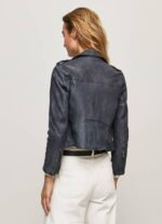 žene ocean janjeća kožna biciklistička jakna Pepe Jeans JZ8H113 - Slika 4