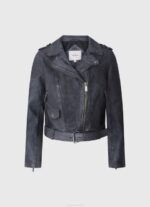 žene ocean janjeća kožna biciklistička jakna Pepe Jeans JZ8H113 - Slika 5
