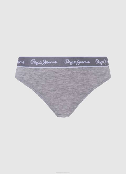žene sivi lapor klasične gaćice s otisnutim logom Pepe Jeans JZ8H546 - Slika 3