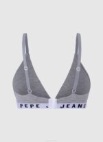 žene sivi lapor pamučni trokutasti grudnjak Pepe Jeans JZ8H566 - Slika 2