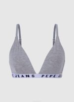 žene sivi lapor pamučni trokutasti grudnjak Pepe Jeans JZ8H566