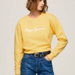 žene sjaj džemper s otisnutim logotipom Pepe Jeans JZ8H273