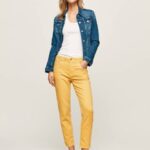 žene sjaj hlače opuštenog kroja s 5 džepova Pepe Jeans JZ8H317