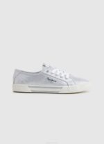 žene srebro brady party basic tenisice Pepe Jeans JZ8H626