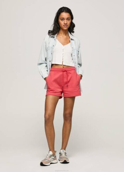žene studio crvena pamučne kratke hlače s podesivim strukom Pepe Jeans JZ8H516