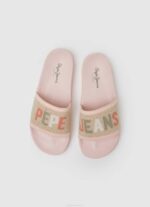 žene svijetloružičasta klizne pletene japanke za plažu Pepe Jeans JZ8H693 - Slika 2