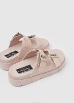 žene svijetloružičasta pola park sandale s dvostrukom kopčom Pepe Jeans JZ8H669 - Slika 4