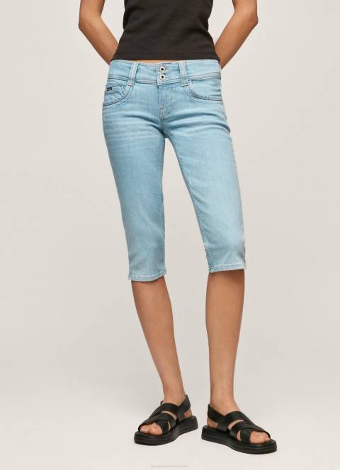 žene traper 3/4 traper kratke hlače uobičajenog kroja Pepe Jeans JZ8H520 - Slika 2
