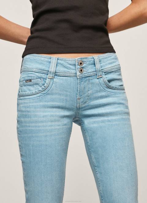 žene traper 3/4 traper kratke hlače uobičajenog kroja Pepe Jeans JZ8H520 - Slika 3