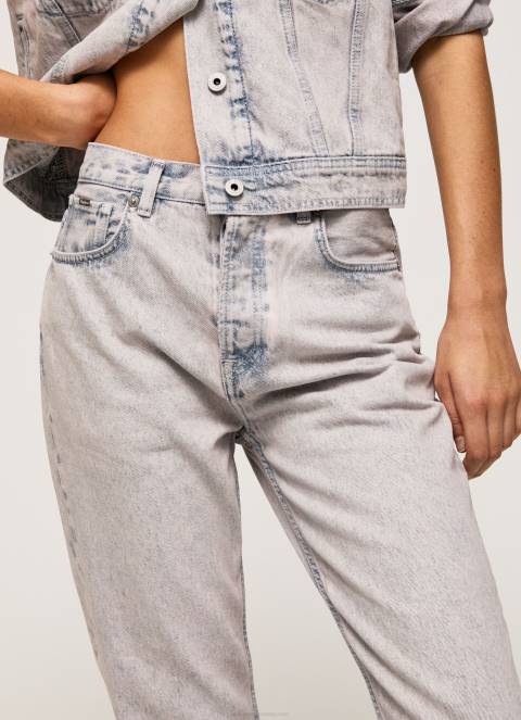 žene traper Celyn regular fit traperice visokog struka Pepe Jeans JZ8H17 - Slika 3