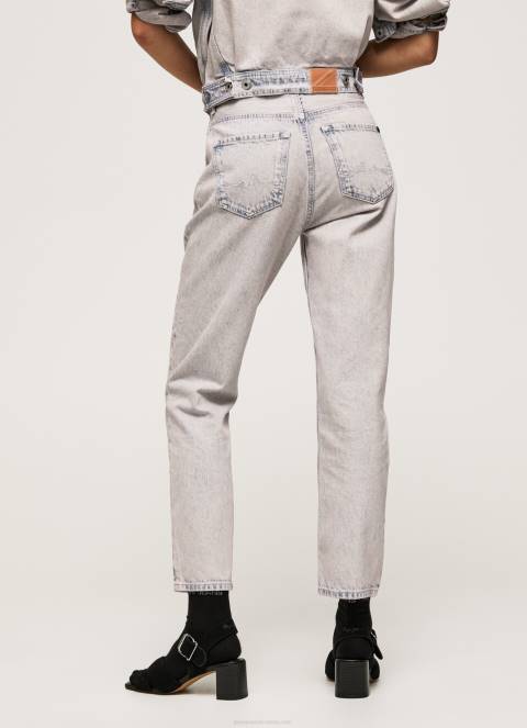 žene traper Celyn regular fit traperice visokog struka Pepe Jeans JZ8H17 - Slika 5