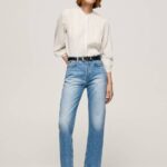 žene traper Celyn regular fit traperice visokog struka Pepe Jeans JZ8H25