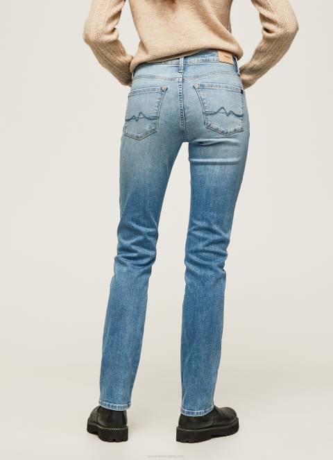 žene traper grace slim fit traperice visokog struka Pepe Jeans JZ8H67 - Slika 4