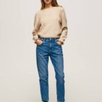 žene traper ljubičaste mom carrot fit traperice visokog struka Pepe Jeans JZ8H82