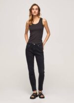 žene traper ljubičaste široke traperice visokog struka Pepe Jeans JZ8H92