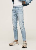žene traper ljubičaste traperice visokog struka opuštenog kroja Pepe Jeans JZ8H85 - Slika 2
