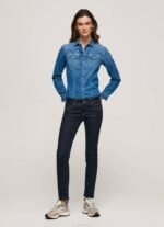 žene traper nove brooke traperice uskog kroja srednjeg struka Pepe Jeans JZ8H9