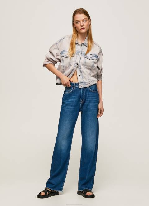žene traper robyn regular fit traperice visokog struka Pepe Jeans JZ8H1 - Slika 2