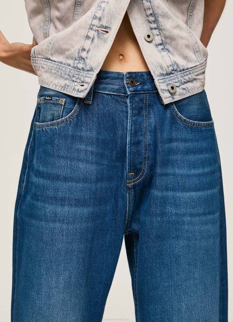 žene traper robyn regular fit traperice visokog struka Pepe Jeans JZ8H1 - Slika 5