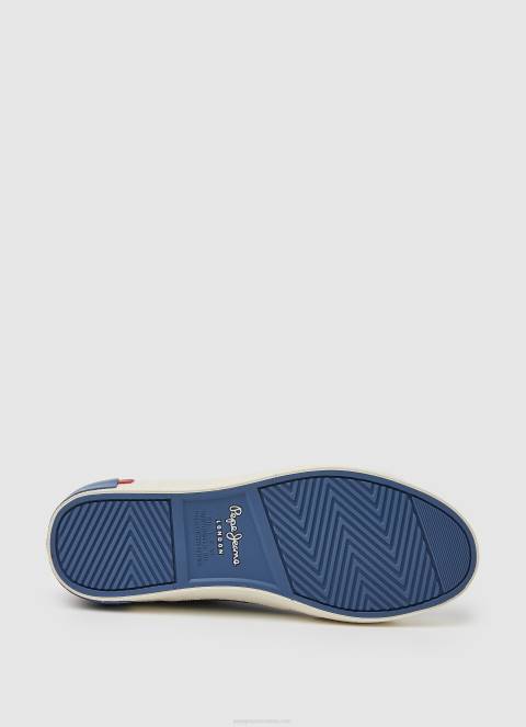 žene tvornički plava kenton traper platnene tenisice Pepe Jeans JZ8H627 - Slika 5