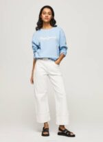žene zaljev džemper s otisnutim logotipom Pepe Jeans JZ8H275