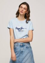 žene zaljev pamučna majica s gradijentnim logotipom Pepe Jeans JZ8H422